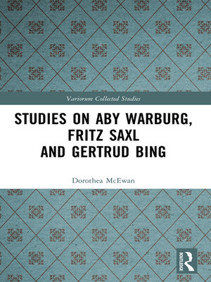 cover image of Studies on Aby Warburg, Fritz Saxl and Gertrud Bing